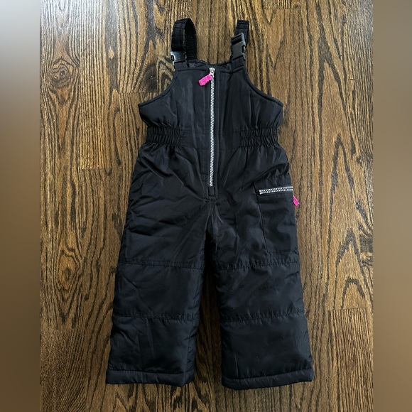 Worn Once Black Girl’s 2T Black Snow Pants - Picture 1 of 2